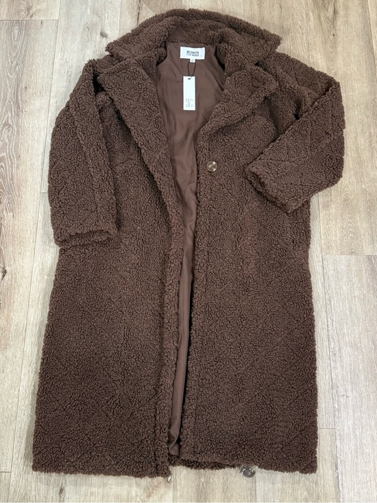 BB Dakota by Steve Madden Jackets & Blazers - BB Dakota by Steve Madden Chocolate Brown Teddy Coat